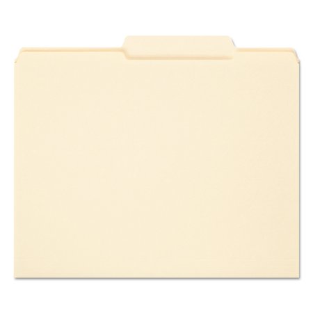 Smead File Folder 8-1/2 x 11", 2/3" Cut, Manila, PK100, Tab Position: Right of Center Position 10376